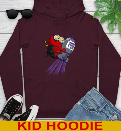 NBA Basketball Sacramento Kings Deadpool Minion Marvel Shirt Youth Hoodie 7