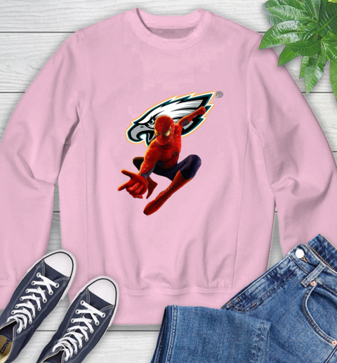 NFL Spider Man Avengers Endgame Football Philadelphia Eagles Sweatshirt 9