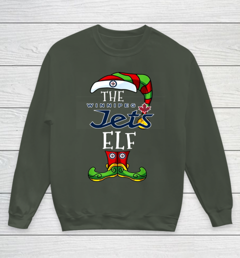 Winnipeg Jets Christmas ELF Funny NHL Youth Sweatshirt 8