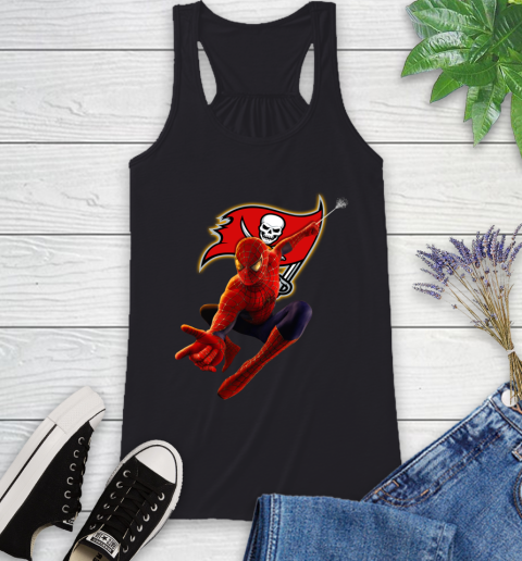 NFL Spider Man Avengers Endgame Football Tampa Bay Buccaneers Racerback Tank 2