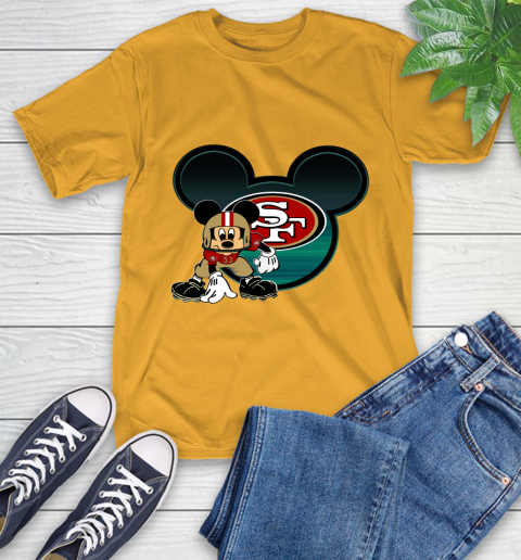 NFL San Francisco 49ers Mickey Mouse Disney Football T Shirt T-Shirt 3