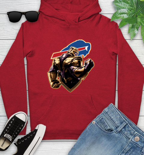 NFL Thanos Avengers Endgame Football Sports Buffalo Bills Youth Hoodie 11