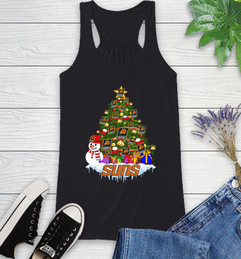 Phoenix Suns Merry Christmas NBA Basketball Sports Racerback Tank - Image 3