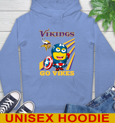 NFL Football Minnesota Vikings Captain America Marvel Avengers Minion Shirt Hoodie 11