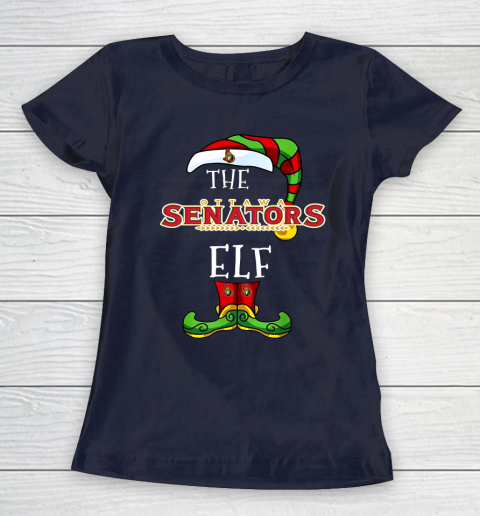 Ottawa Senators Christmas ELF Funny NHL Women's T-Shirt 2