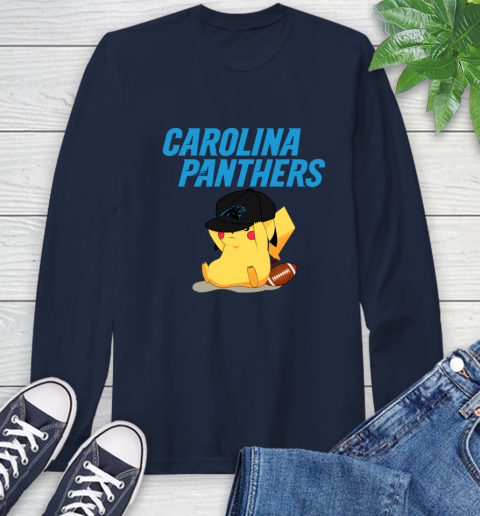 NFL Pikachu Football Sports Carolina Panthers Long Sleeve T-Shirt 4