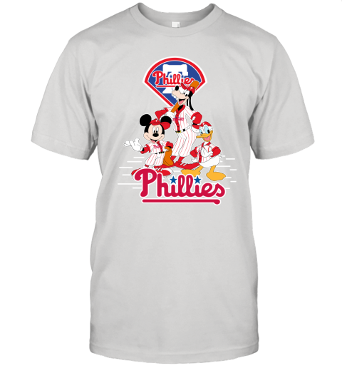 Philadelphia Phillies Mickey Donald And Goofy Baseball Unisex Jersey Tee