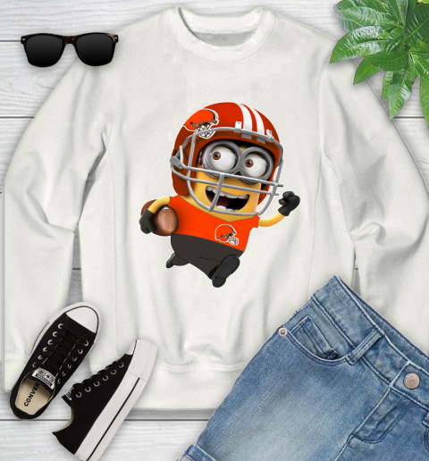 NFL Cleveland Browns Minions Disney Football Sports Youth Sweatshirt