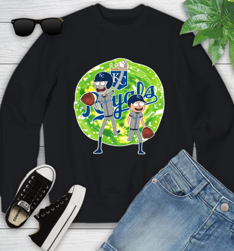 MLB Kansas City Royals Rick And Morty Baseball Sports Youth Sweatshirt 2