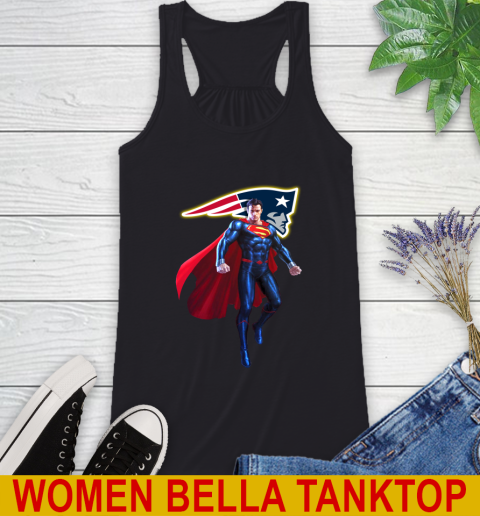 NFL Superman DC Sports Football New England Patriots Racerback Tank 2