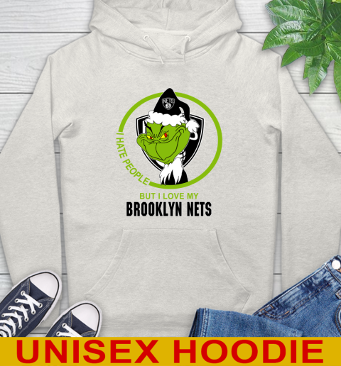 Brooklyn Nets NBA Christmas Grinch I Hate People But I Love My Favorite Basketball Team Hoodie 12