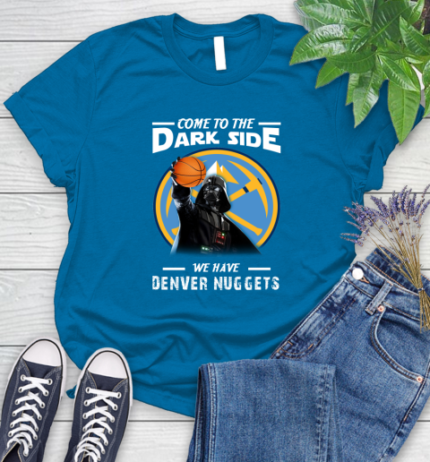 NBA Come To The Dark Side We Have Denver Nuggets Star Wars Darth Vader Basketball Women's T-Shirt 10
