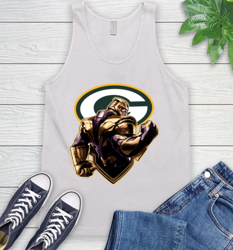 NFL Thanos Avengers Endgame Football Sports Green Bay Packers Tank Top