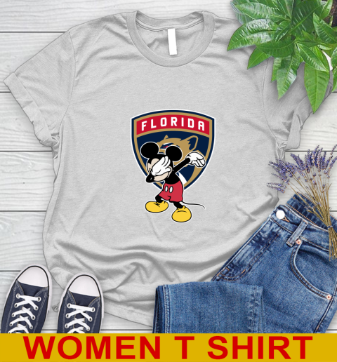 Florida Panthers NHL Hockey Dabbing Mickey Disney Sports Women's T-Shirt