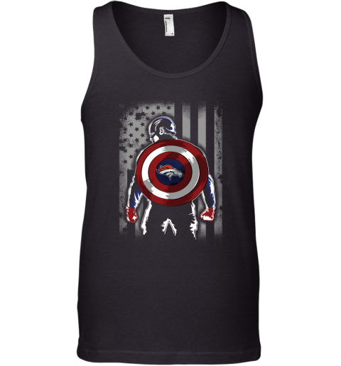 NFL Denver Broncos Captain America Marvel Flag Football Sports uI0Aoq4FNx0 unisex tank 17 95 151514 front black