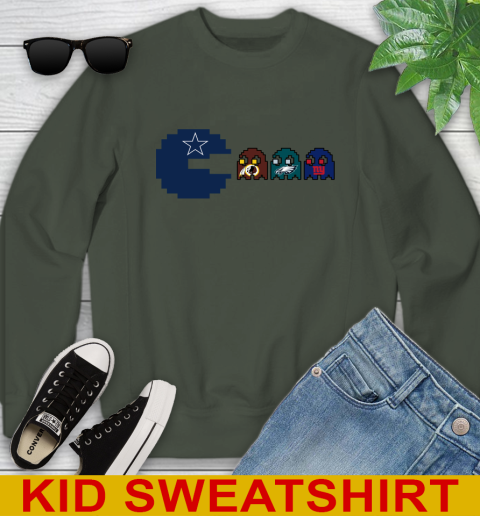Dallas Cowboy NFL Football Pac Man Champion Youth Sweatshirt 9