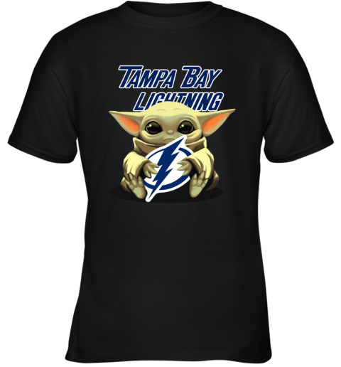 Tampa Bay Lightning Baby Yoda T-shirt Black Lightning Hockey 