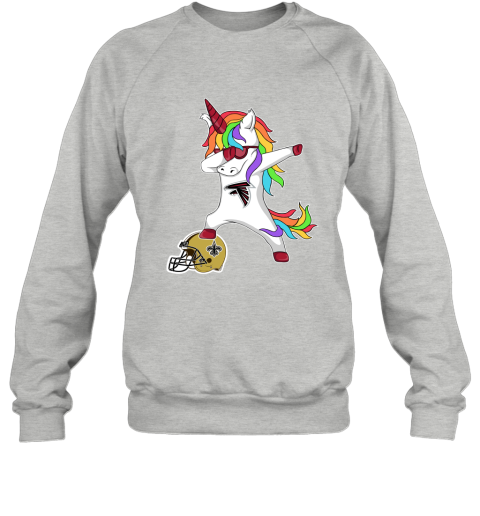 Football Dabbing Unicorn Steps On Helmet Atlanta Falcons Sweatshirt