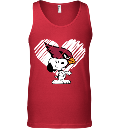 qfno happy christmas with arizona cardinals snoopy unisex tank 17 front red
