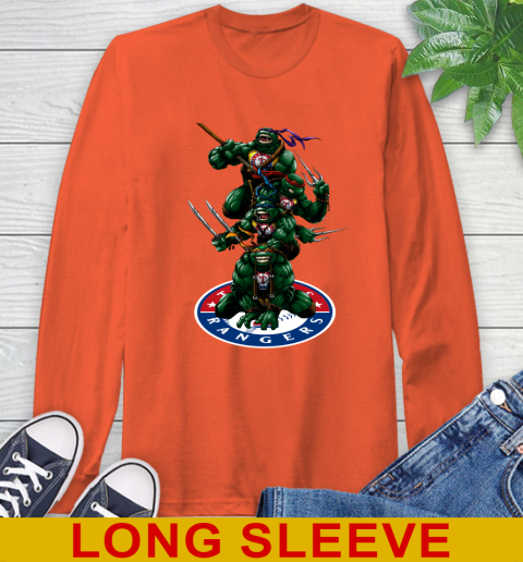 MLB Baseball Texas Rangers Teenage Mutant Ninja Turtles Shirt Long Sleeve T-Shirt 5