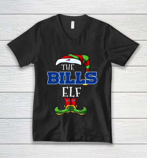 Buffalo Bills Christmas ELF Funny NFL V-Neck T-Shirt