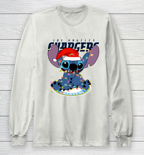 Los Angeles Chargers NFL Football noel stitch Christmas Long Sleeve T-Shirt 9