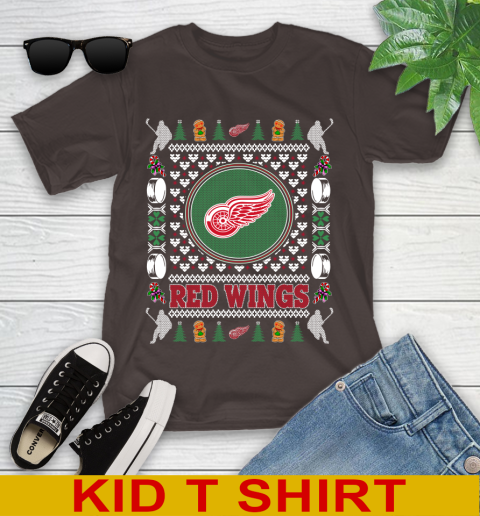 Detroit Red Wings Merry Christmas NHL Hockey Loyal Fan Youth T-Shirt 6