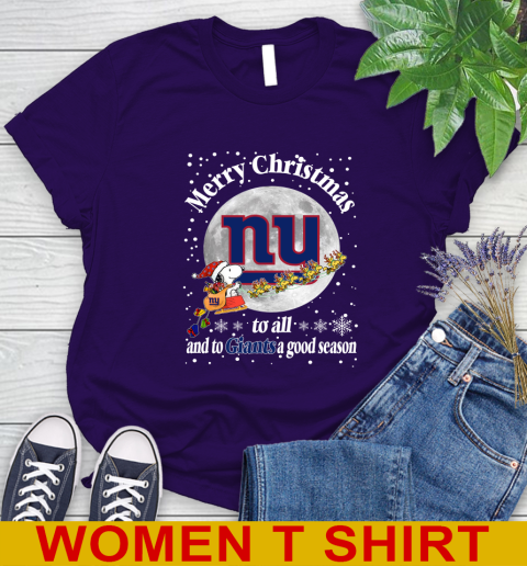 New York Giants Merry Christmas To All And To Giants A Good Season NFL Football Sports Women's T-Shirt 4