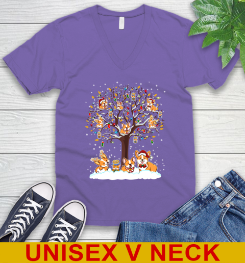 Corgi dog pet lover light christmas tree shirt 54