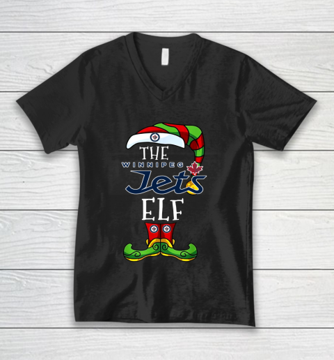 Winnipeg Jets Christmas ELF Funny NHL V-Neck T-Shirt