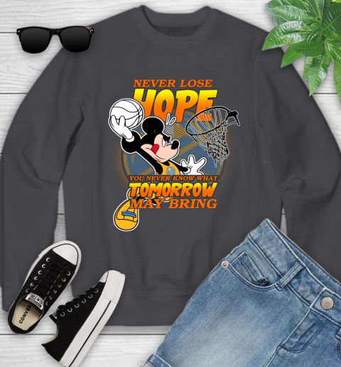 Denver Nuggets NBA Basketball Mickey Disney Never Lose Hope Youth Sweatshirt 5