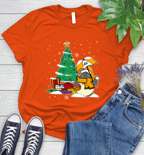 Utah Jazz NBA Basketball Cute Tonari No Totoro Christmas Sports Women's T-Shirt 3