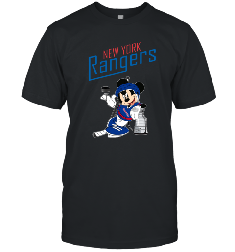 Mickey New York Rangers With The Stanley Cup Hockey NHL Unisex Jersey Tee