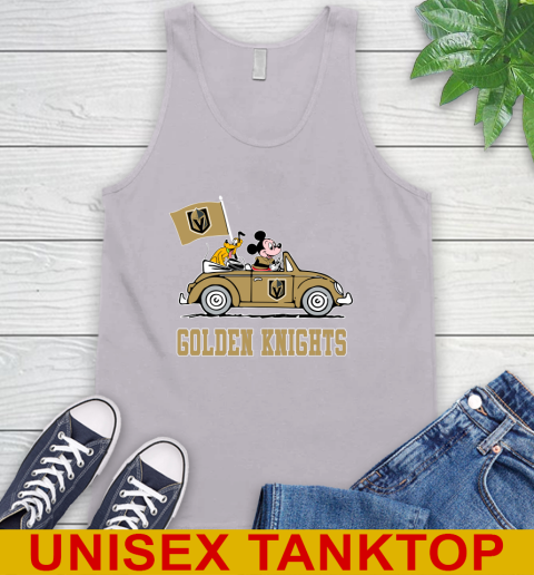 NHL Hockey Vegas Golden Knights Pluto Mickey Driving Disney Shirt Tank Top 4