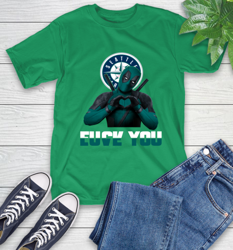 MLB Seattle Mariners Deadpool Love You Fuck You Baseball Sports T-Shirt 7