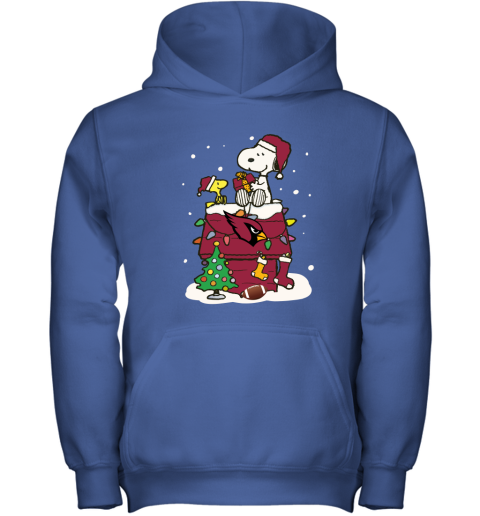 q61f a happy christmas with arizona cardinals snoopy youth hoodie 43 front royal