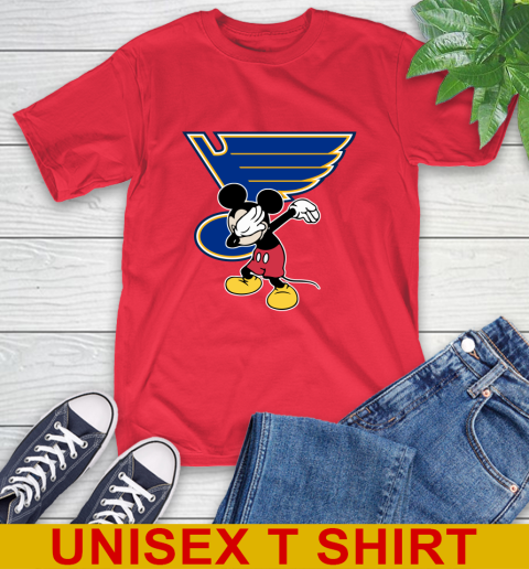 St.Louis Blues NHL Hockey Dabbing Mickey Disney Sports T-Shirt 10