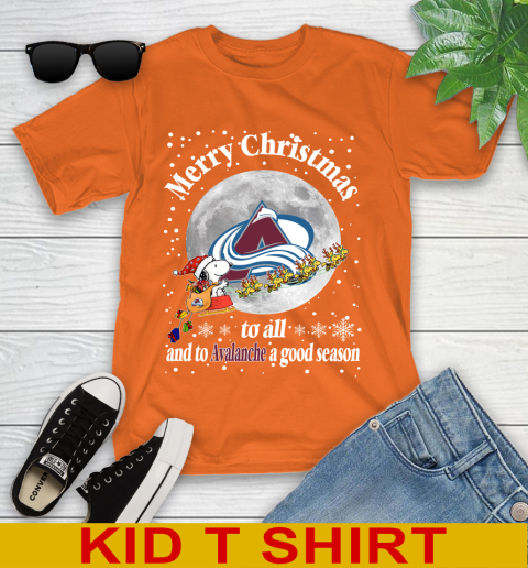 Colorado Avalanche Merry Christmas To All And To Avalanche A Good Season NHL Hockey Sports Youth T-Shirt 8