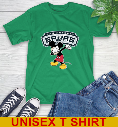 San Antonio Spurs NBA Basketball Dabbing Mickey Disney Sports T-Shirt 7