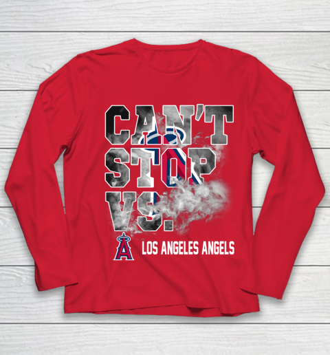 MLB Los Angeles Angels Baseball Can't Stop Vs Los Angeles Angels Youth Long Sleeve 8