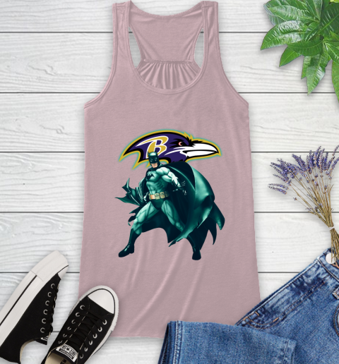 NFL Batman Football Sports Baltimore Ravens Racerback Tank 11