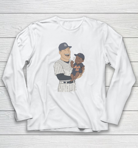 Yankees Holding Crying Mets Baby Long Sleeve T-Shirt