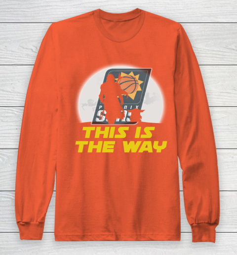 Phoenix Suns NBA Basketball Star Wars Yoda And Mandalorian This Is The Way Long Sleeve T-Shirt 3