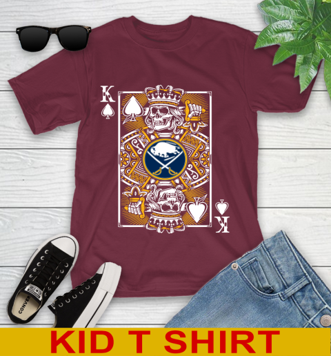 Buffalo Sabres NHL Hockey The King Of Spades Death Cards Shirt Youth T-Shirt 5