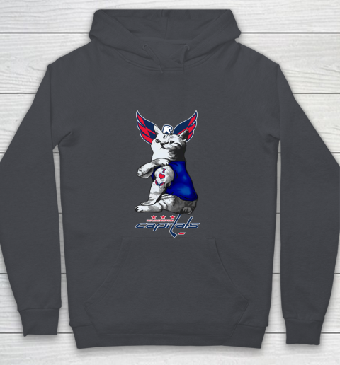NHL My Cat Loves Washington Capitals Hockey Youth Hoodie 5