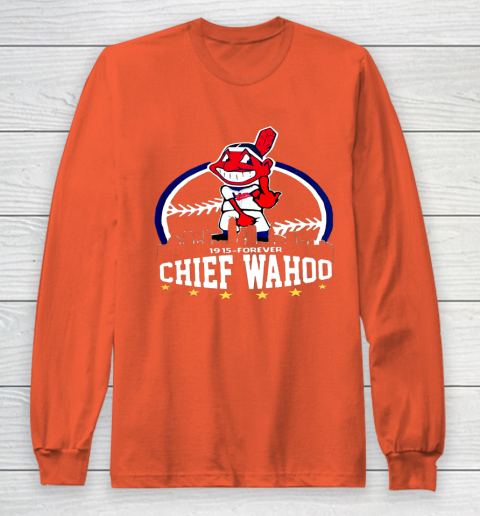 Chief Wahoo distressed Cleveland Long Sleeve T-Shirt 3
