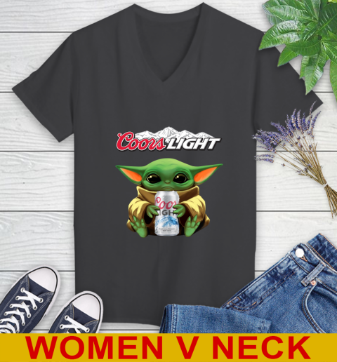 Star Wars Baby Yoda Hugs Coors Beer Shirt 85