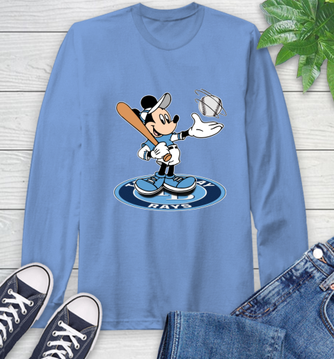 MLB Baseball Tampa Bay Rays Cheerful Mickey Disney Shirt Long Sleeve T-Shirt 12