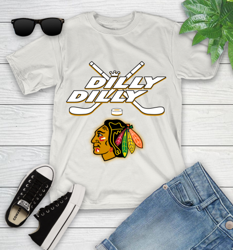 NHL Chicago Blackhawks Dilly Dilly Hockey Sports Youth T-Shirt 12