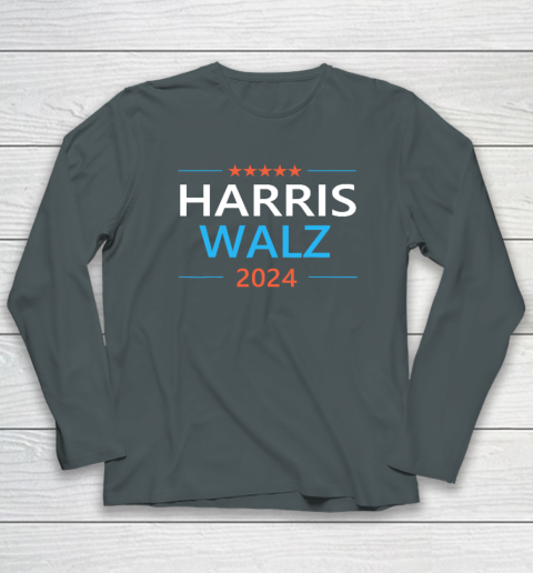 Harris Walz 2024 For President Patriotic Kamala Democrat Long Sleeve T-Shirt 3